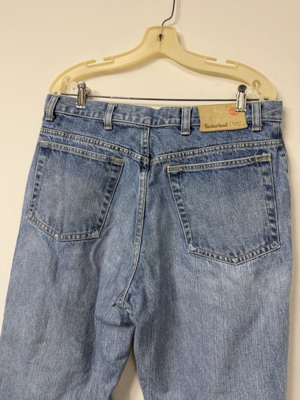 Vtg 90s Timberland Jeans Men’s 32x31 (tag 34) Straight Blue Denim Loose Baggy - Picture 8 of 10